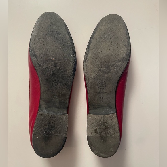 Chanel Women's Red and Black Ballet Flats - Picture 3 of 3